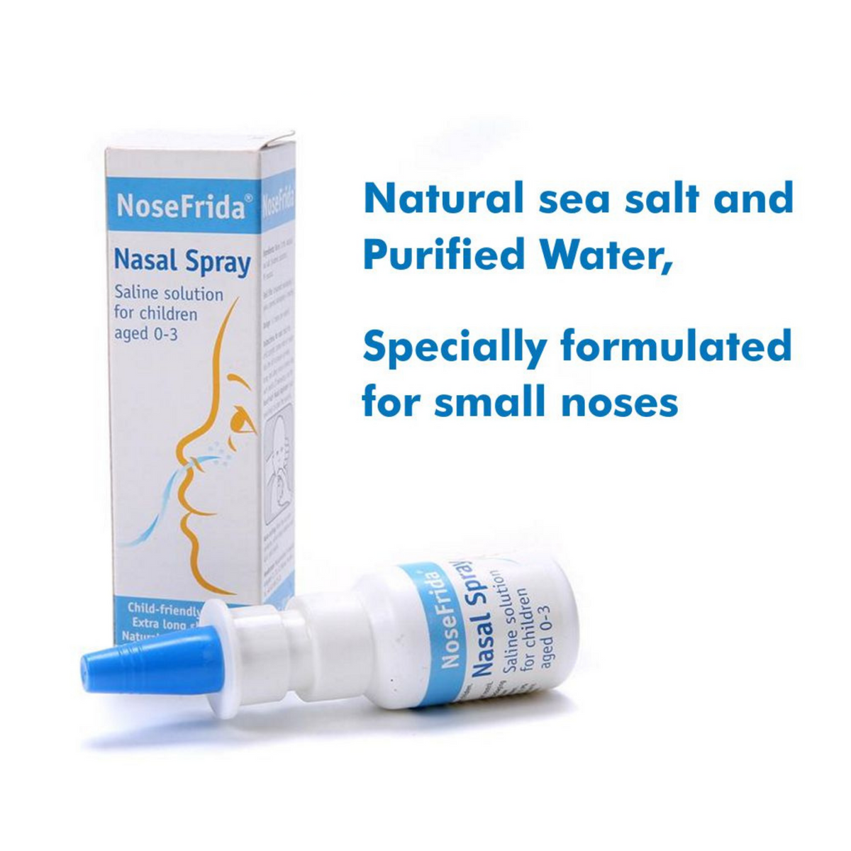 NoseFrida Nasal Spray (Natural Sea Salt Saline Solution) – The Baby Lab  Company