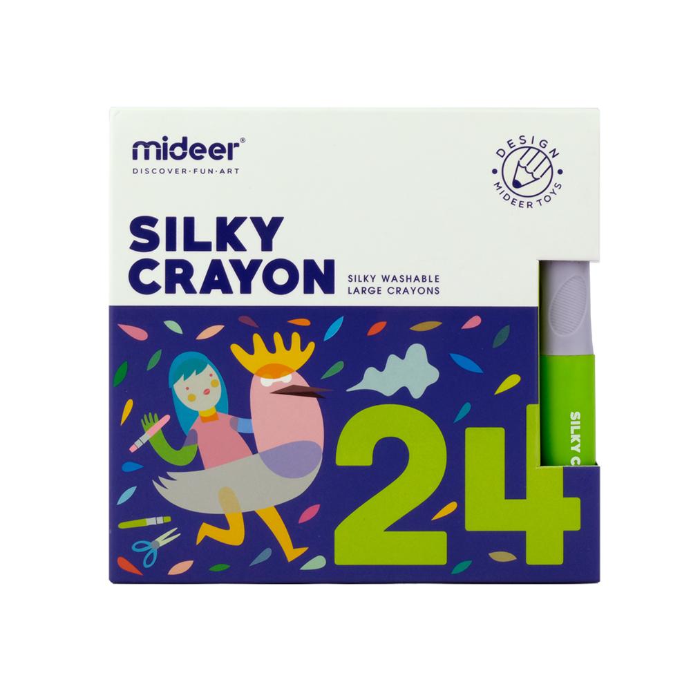 MiDeer 24 pc Silky Washable Large Crayons