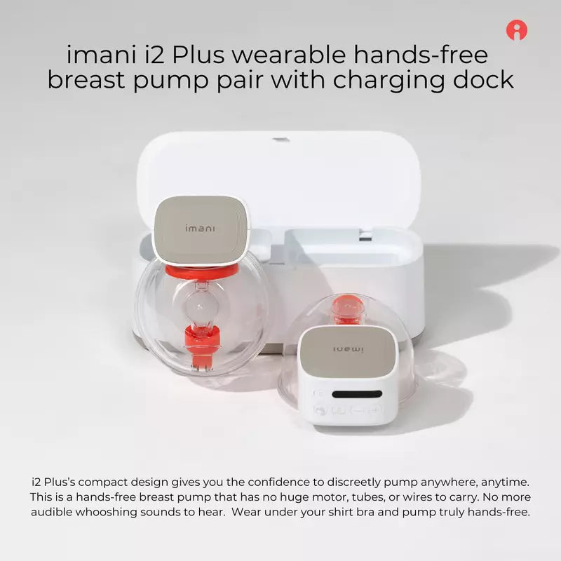 imani i2 Plus Handsfree Wearable Breast Pump with Charging Dock (PAIR)