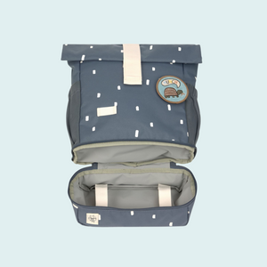 Lässig Mini Rolltop Backpack Happy Prints in Midnight Blue