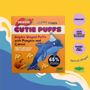 Gnubkins Cutie Puffs - Dolphin Shaped Puffs with Pumpkin & Carrot