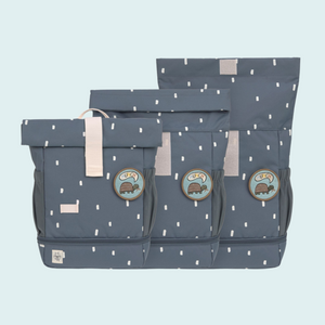 Lässig Mini Rolltop Backpack Happy Prints in Midnight Blue