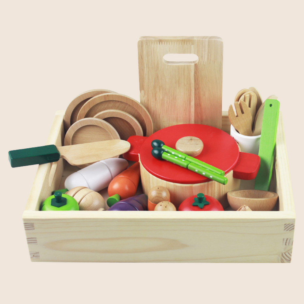 
                
                    Load image into Gallery viewer, Play by TBLC Magnetic Wooden Fruits and Vegetables
                
            
