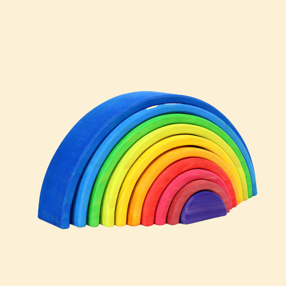 Play by TBLC Rainbow Stacking Tunnel 10 Pieces
