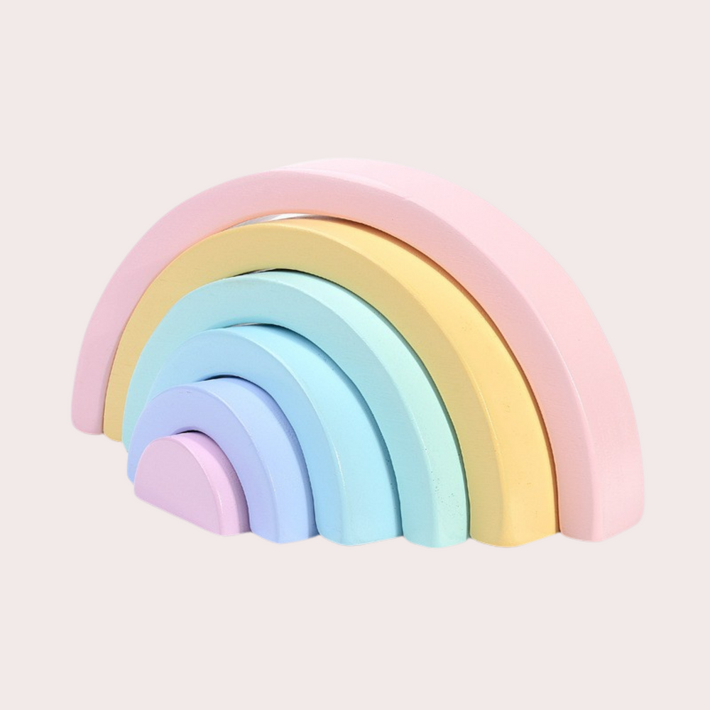 Play by TBLC Rainbow Stacking Tunnel 6 Pieces