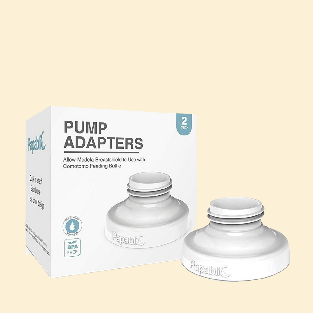 Papabli Direct Pump Bottle Adapter (Medela Breast Pumps into Comotomo Feeding Bottles)
