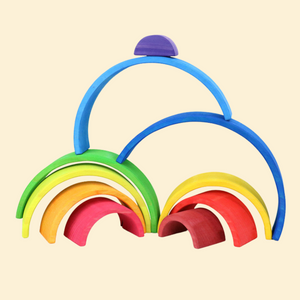 
                
                    Load image into Gallery viewer, Play by TBLC Rainbow Stacking Tunnel 10 Pieces
                
            