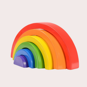 
                
                    Load image into Gallery viewer, Play by TBLC Rainbow Stacking Tunnel 6 Pieces
                
            