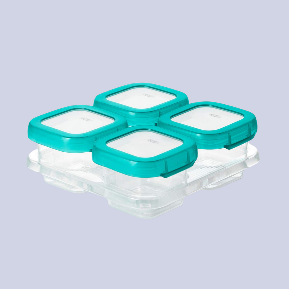 
                
                    Load image into Gallery viewer, OXO Tot Baby Blocks Freezer Storage Containers 4 oz
                
            