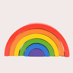 
                
                    Load image into Gallery viewer, Play by TBLC Rainbow Stacking Tunnel 6 Pieces
                
            