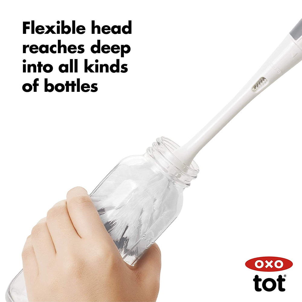 
                
                    Load image into Gallery viewer, OXO Tot Bottle Brush with Nipple Cleaner and Stand
                
            