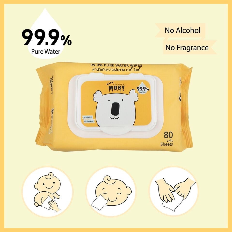
                
                    Load image into Gallery viewer, Baby Moby 99.9% Water Wipes
                
            
