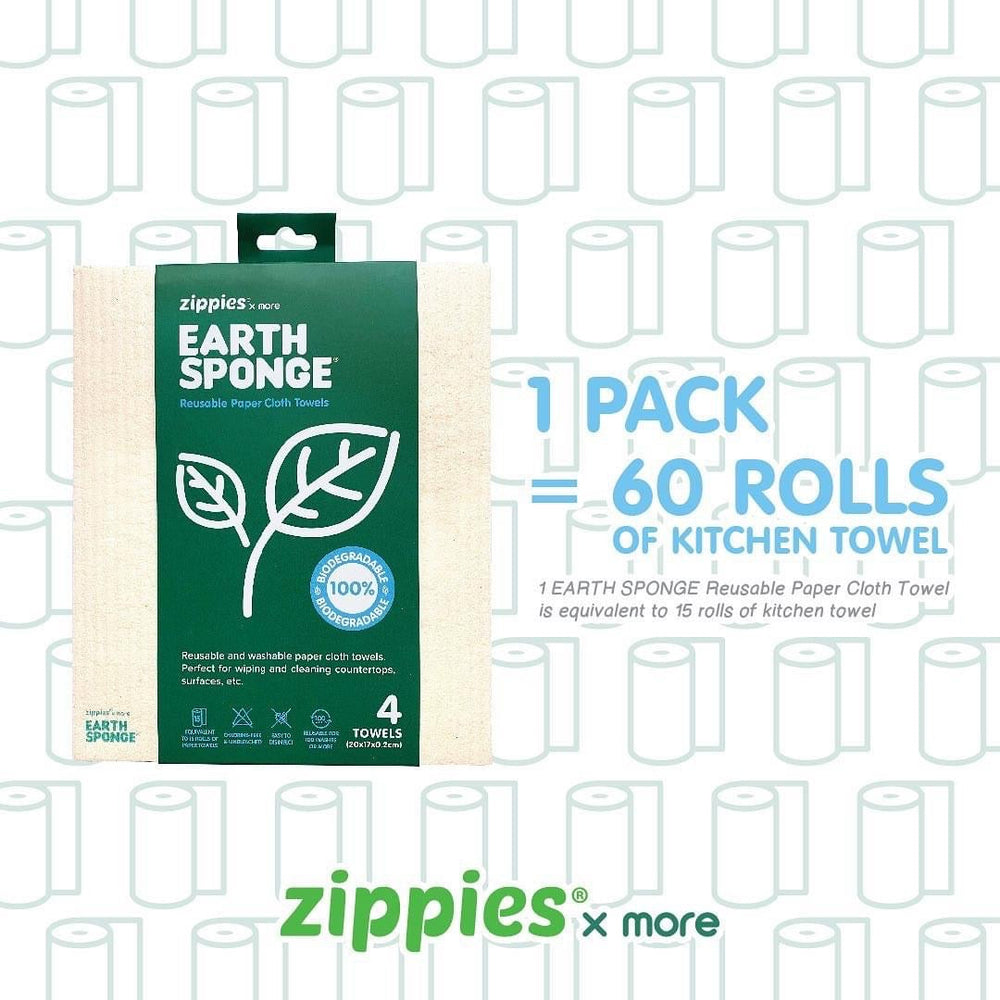 [BUY ONE GET ONE] Zippies Earth Sponge Reusable Paper Cloth Towels